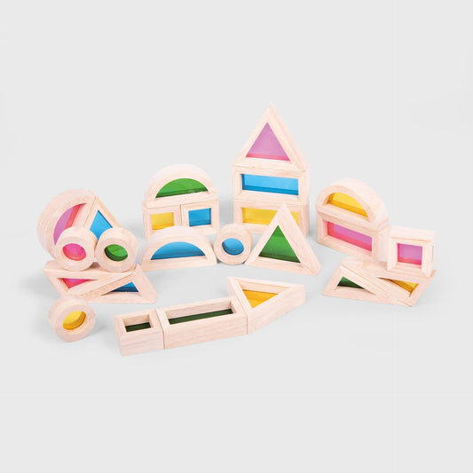 Rainbow Blocks - Building blocks - Wooden Toy - Sensory