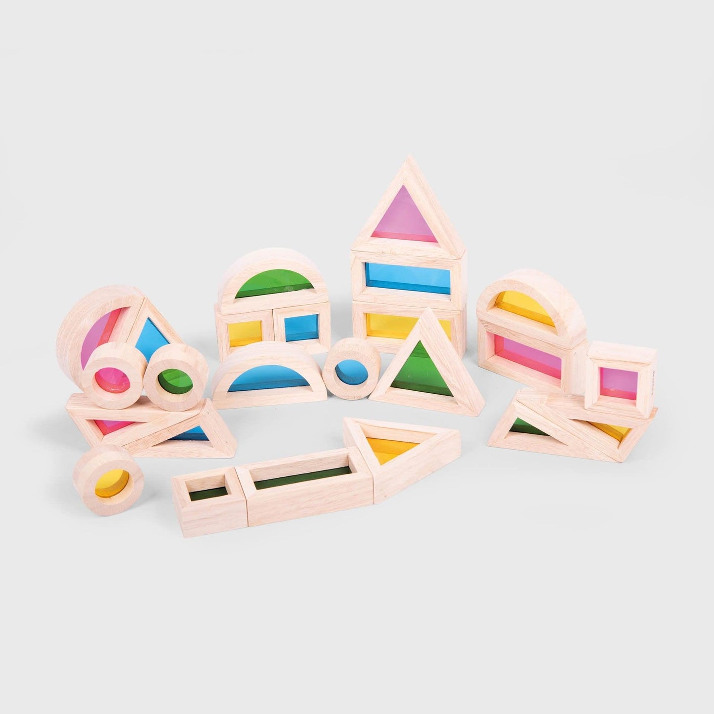 Rainbow Blocks -  Building blocks - Wooden Toy - Sensory