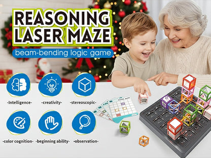 Laser Logic Puzzle Set – STEM Challenge Board Game for Ages 8–13